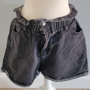 Fashion Nova Give Me A Call - Paperbag Waist Denim Shorts